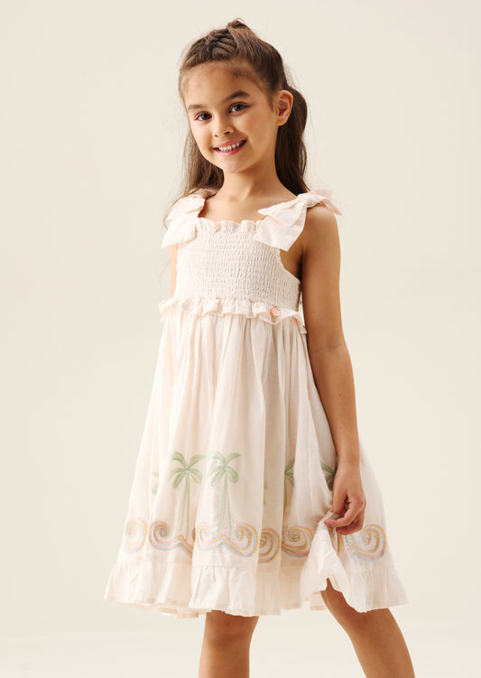 Palma Embroidered Hem Sun Dress