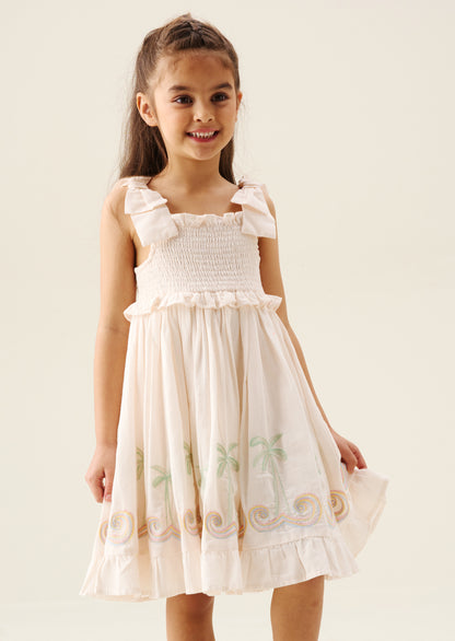 Palma Embroidered Hem Sun Dress