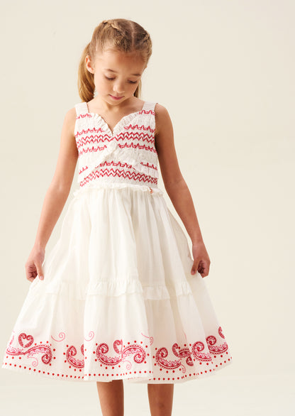 Everlyn Embroidered Frill Dress