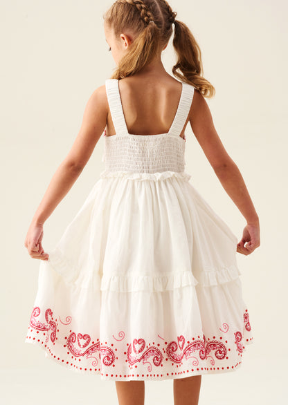 Everlyn Embroidered Frill Dress