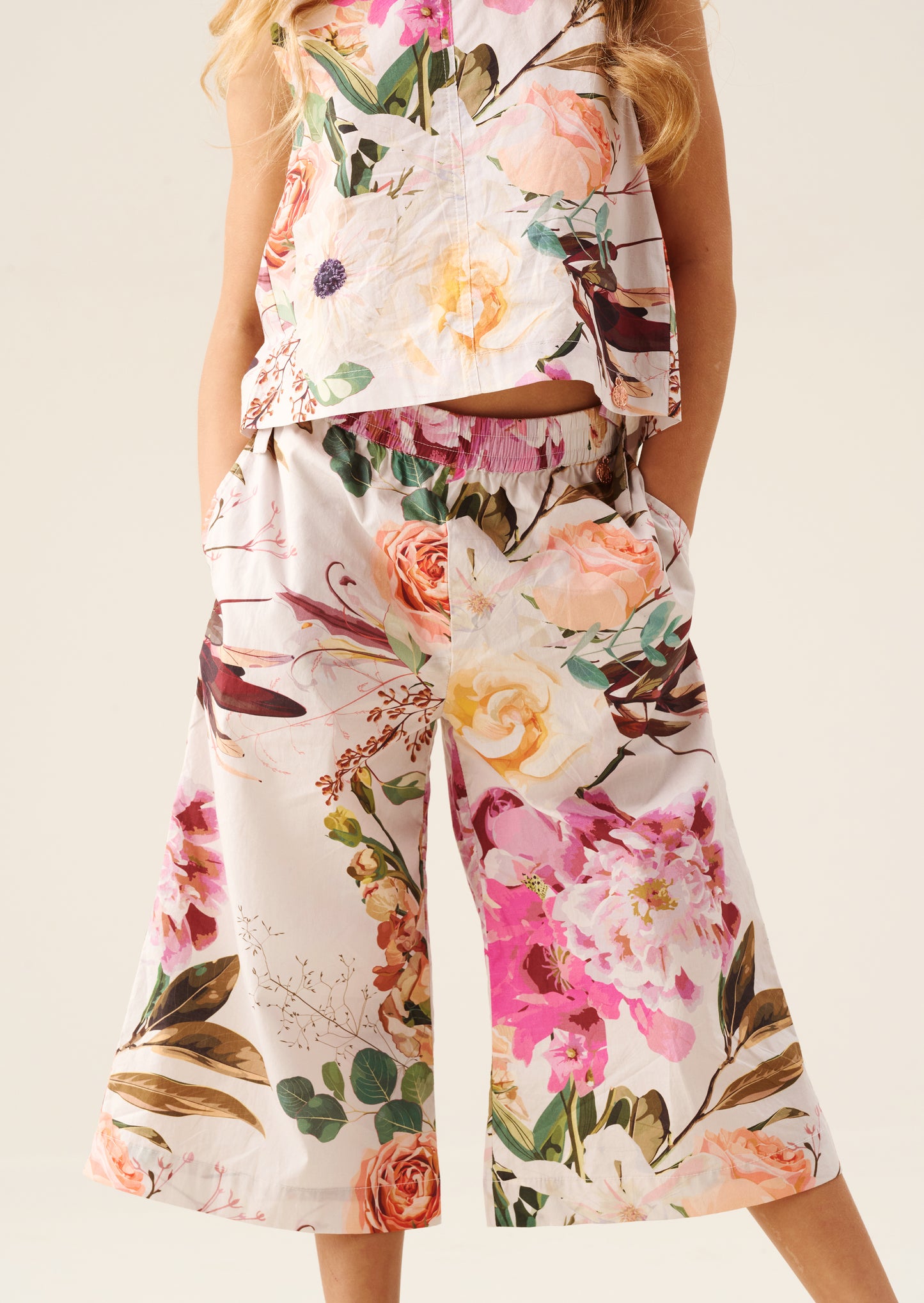 Dahlia Multi Tie Side Floral Trousers