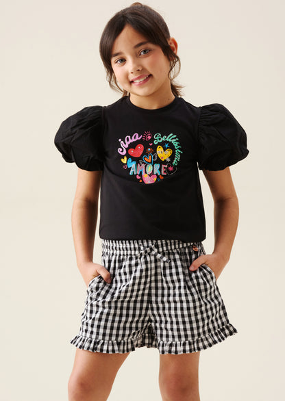 Megan Gingham Frill Short