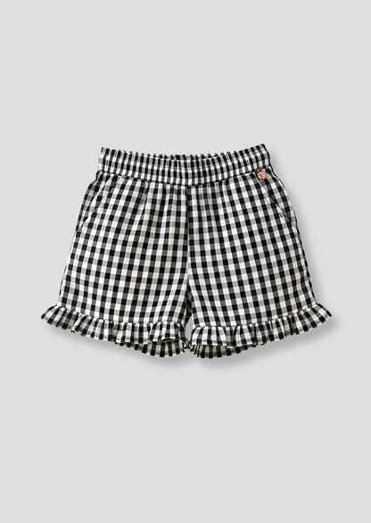 Megan Gingham Frill Short