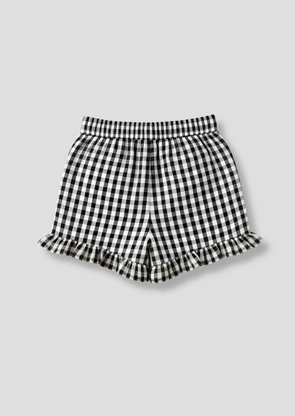 Megan Gingham Frill Short