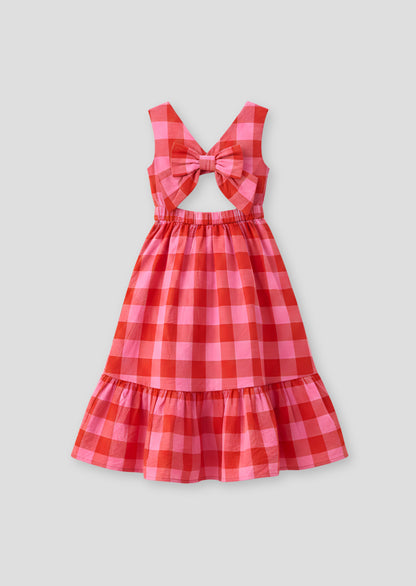 Bella Pink Gingham Dress
