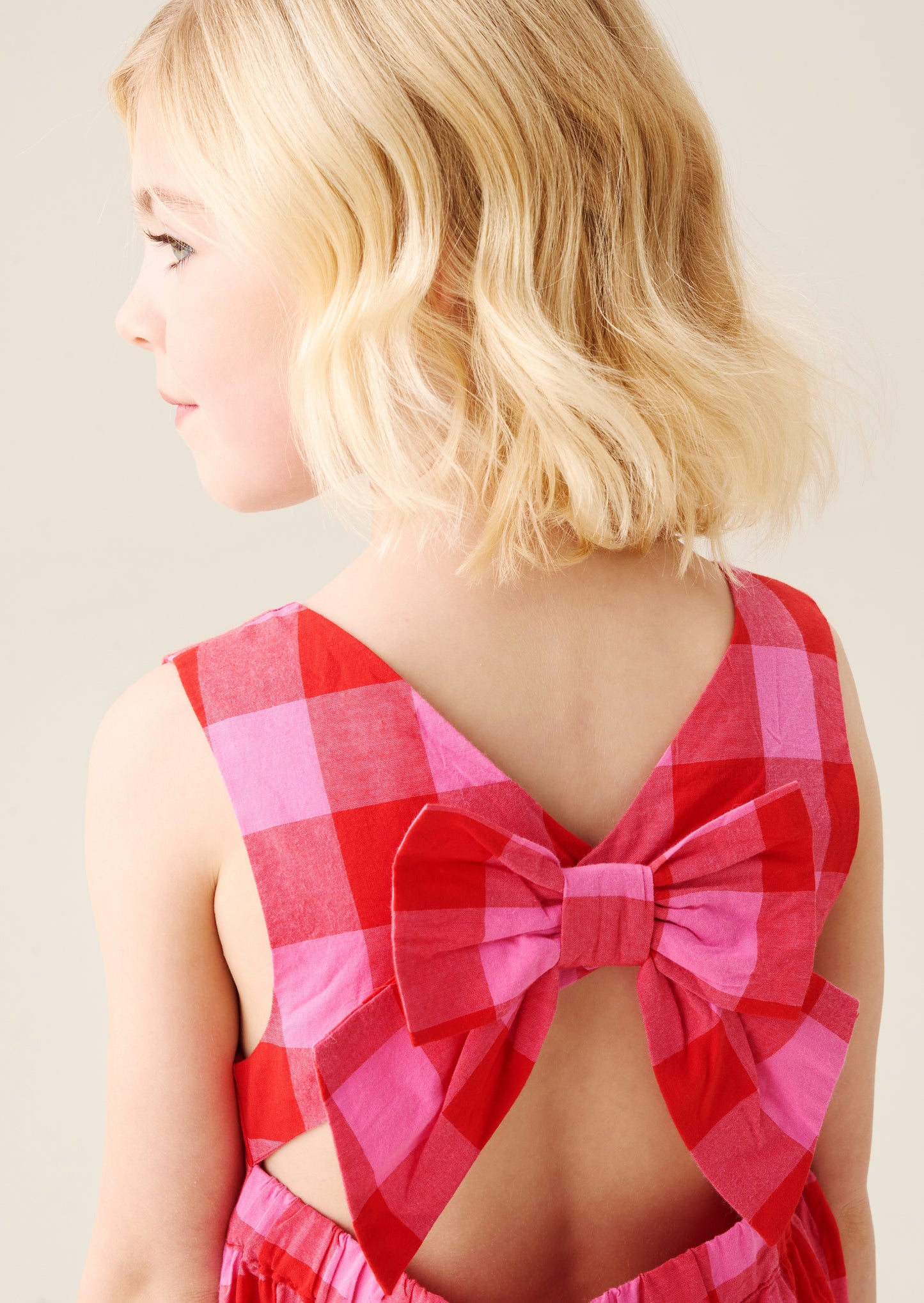 Bella Pink Gingham Dress