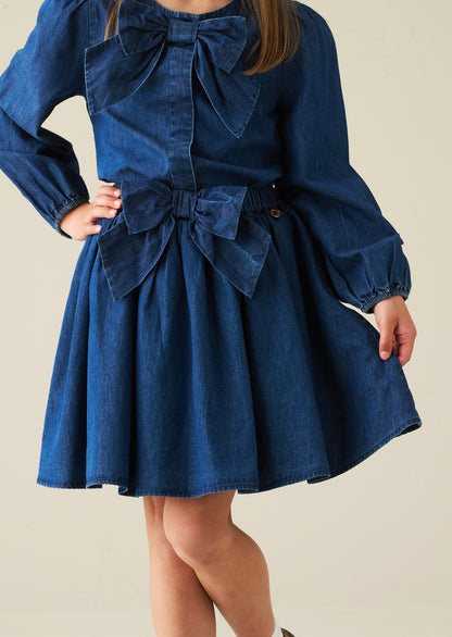 Annie Denim Bow Skirt