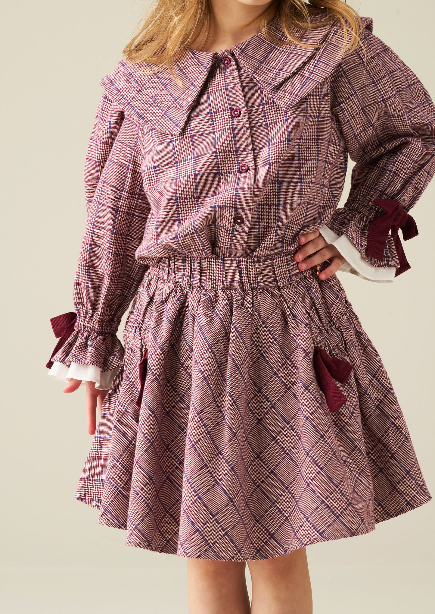 Clara Check Skirt