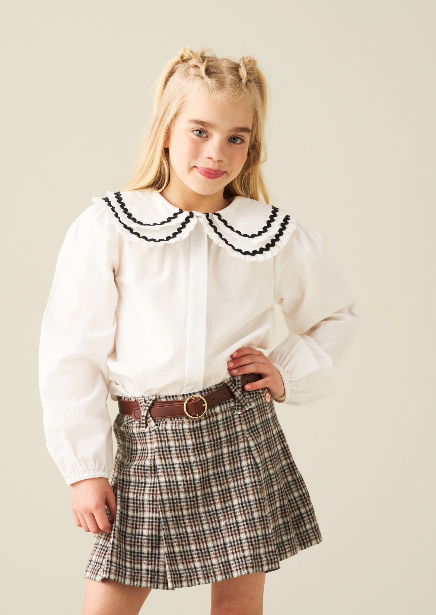 Marcia Check Mini Skirt With Shorts