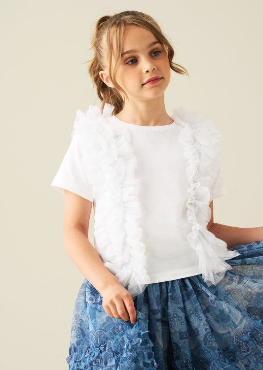 Seren Mesh Ruffle Tee