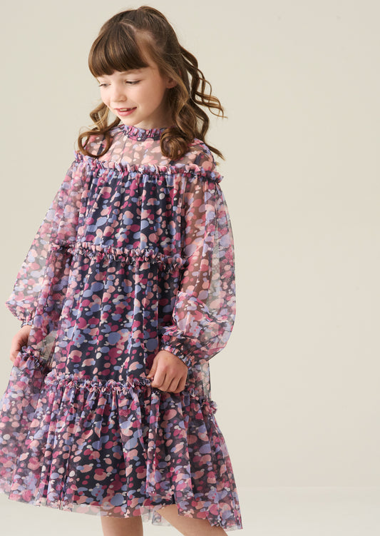Cara Tiered Mesh Dress
