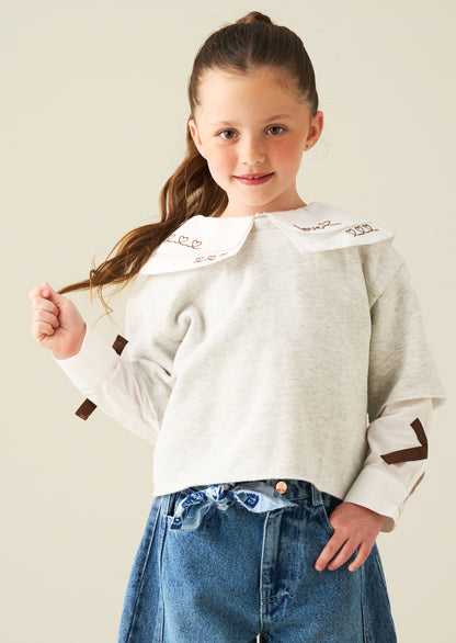 Haddie Mock Layered Sweat