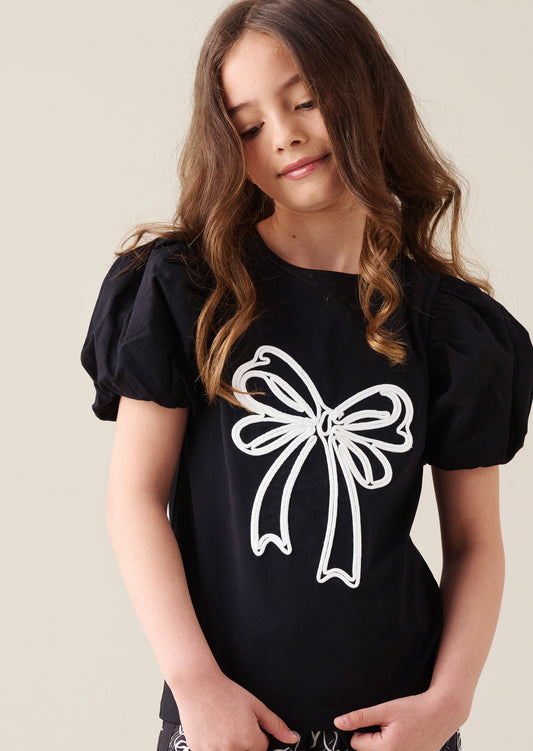 Aofie Bow Embellished Tee