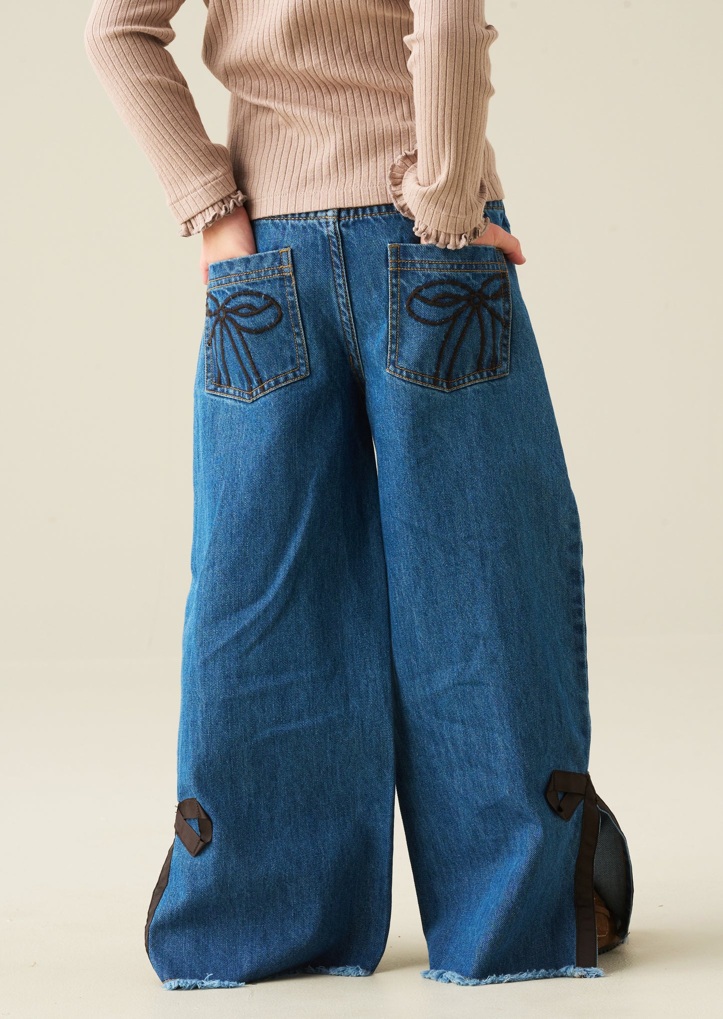 Lena Lace Bow Jean