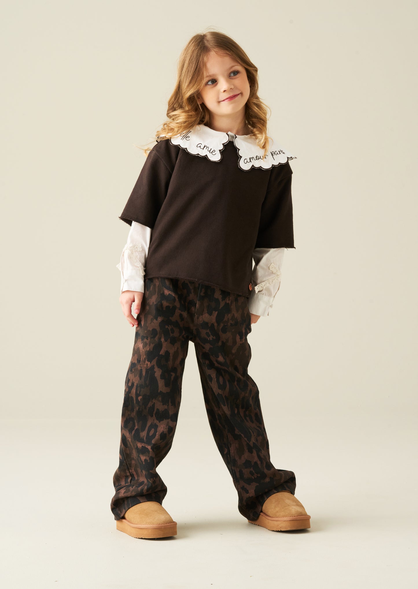 Haddie Lace Bow Mock Layered Sweat