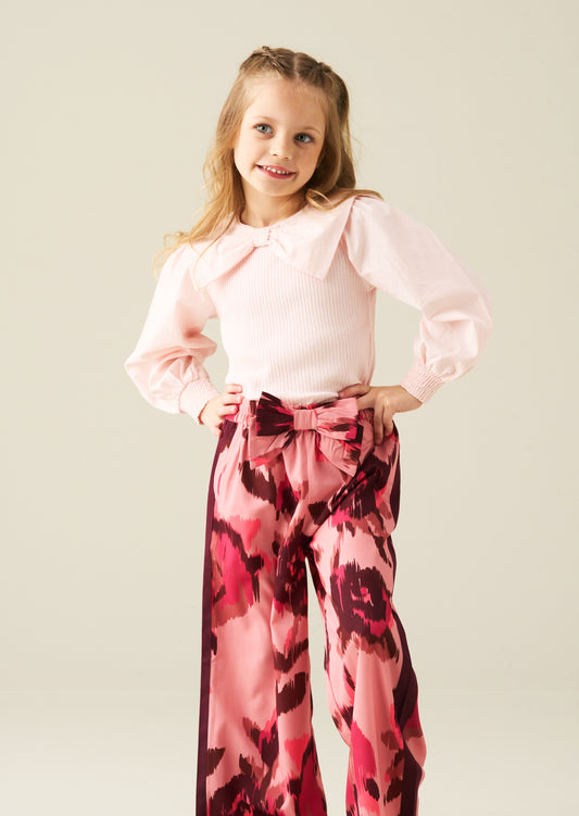 Elise Woven Jersey Mix Top