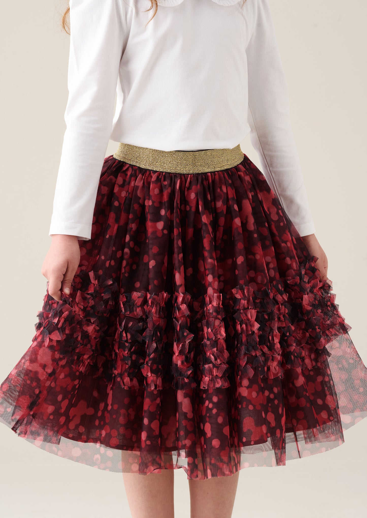 Caris Mesh Print Skirt