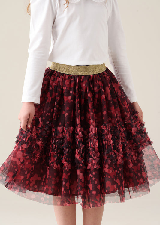 Caris Mesh Print Skirt