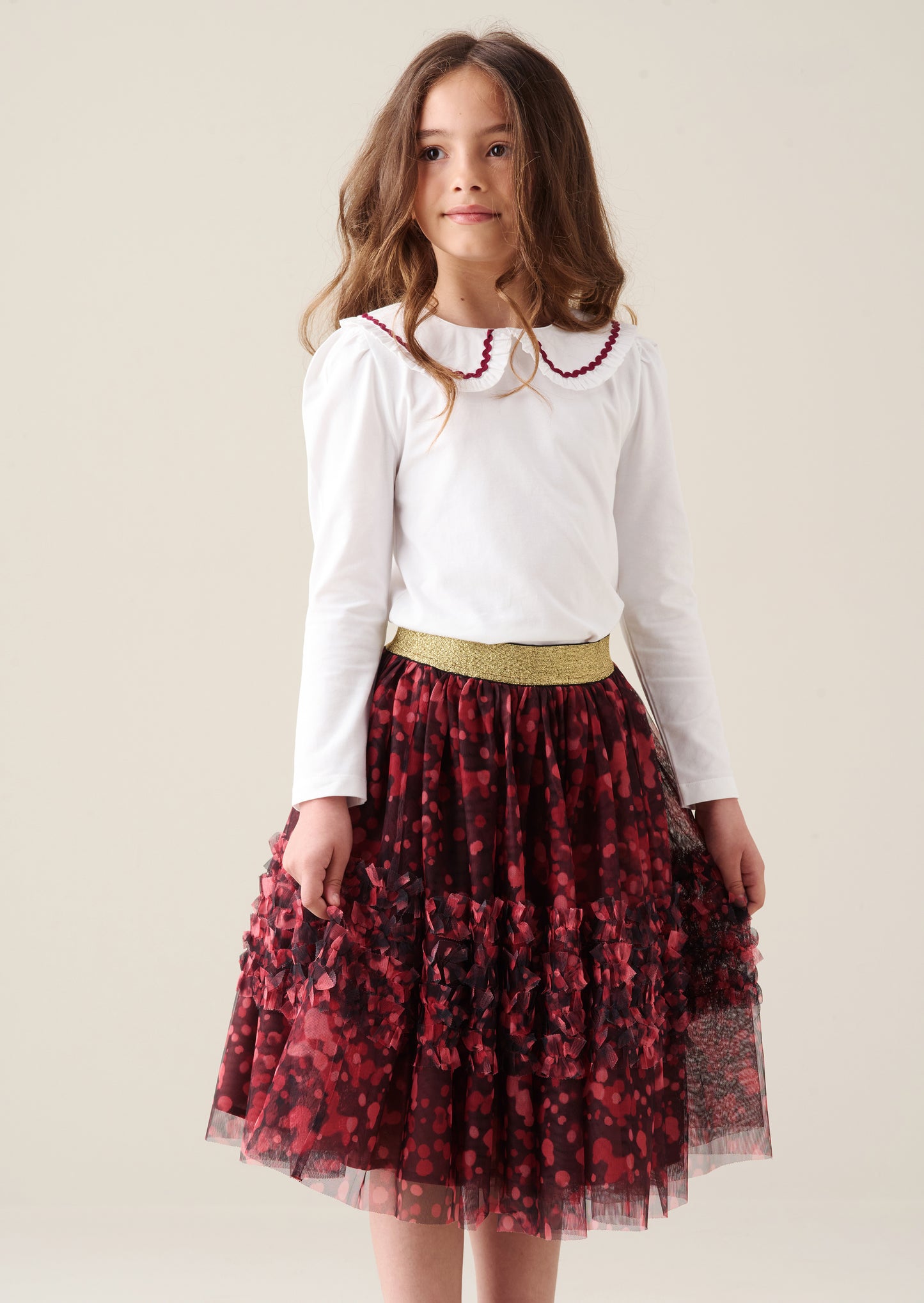 Caris Mesh Print Skirt