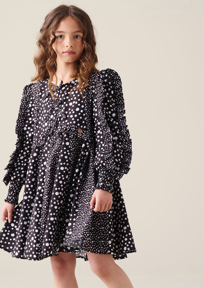 Saskia Frill Godet Dress