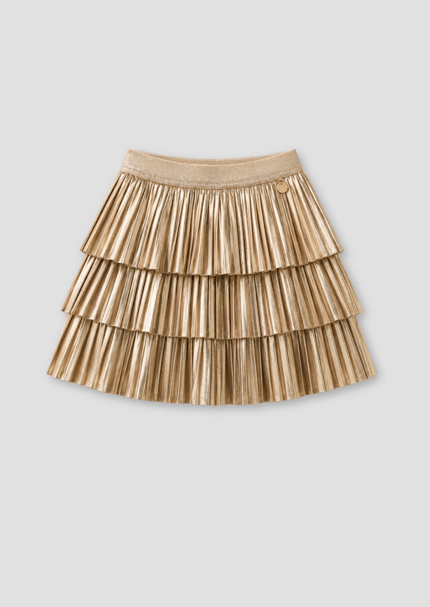 Lucile Metallic Pleated Rara Skirt