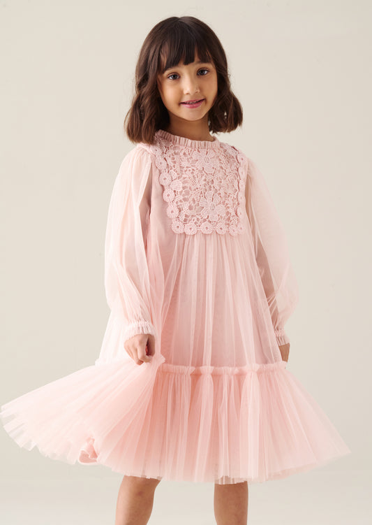 Keria Lace Yoke Boho Dress