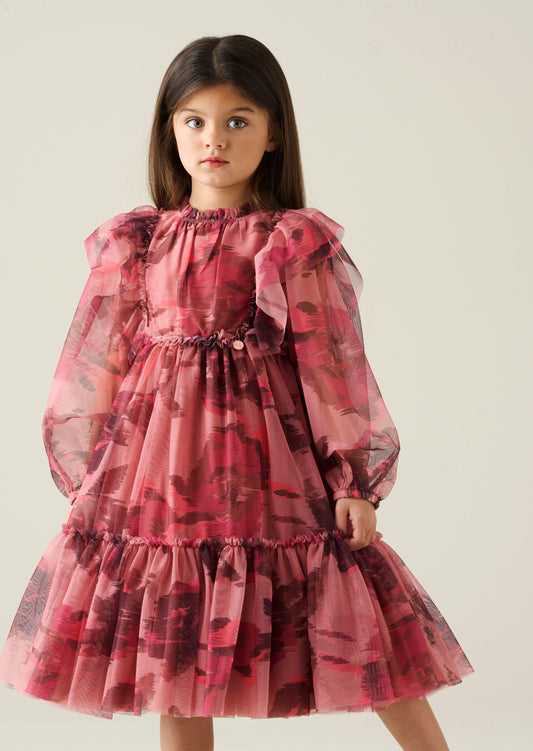 Estella Tiered Mesh Dress