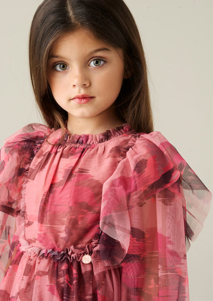 Estella Tiered Mesh Dress
