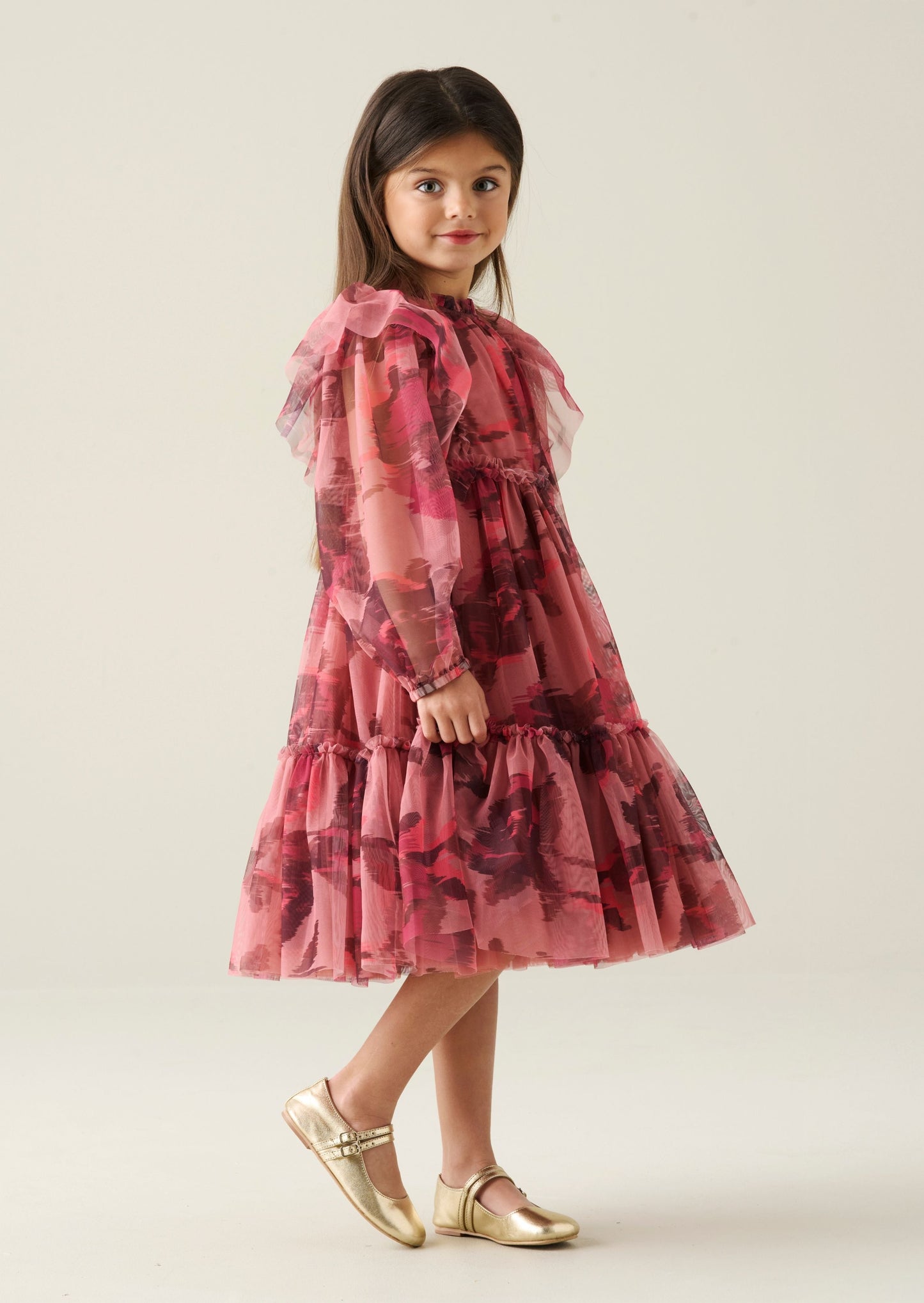 Estella Tiered Mesh Dress