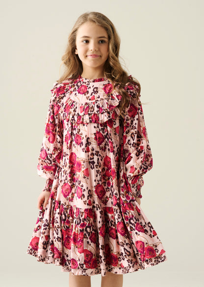 Lyra Animal Rose Print Dress