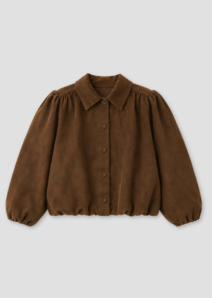 Maia Suedette Balloon Hem Blouson