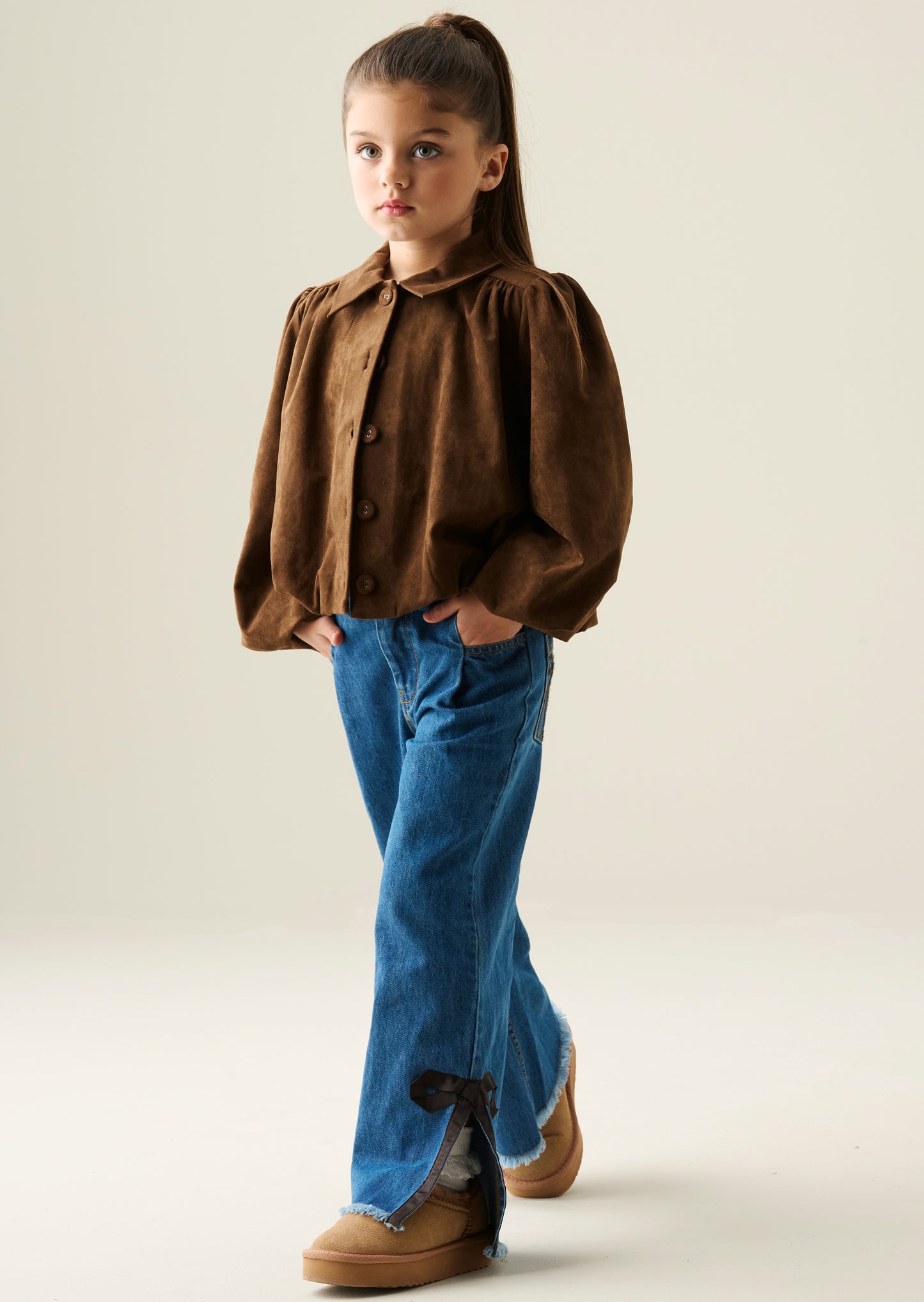 Maia Suedette Balloon Hem Blouson