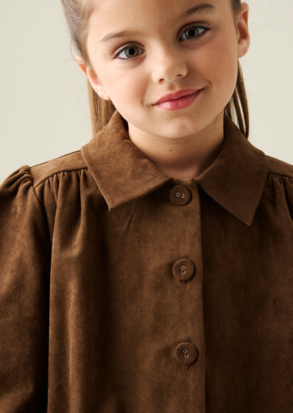 Maia Suedette Balloon Hem Blouson