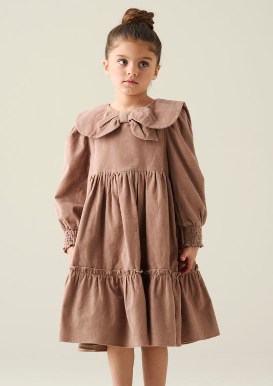Ava Tie Collar Cord Dress