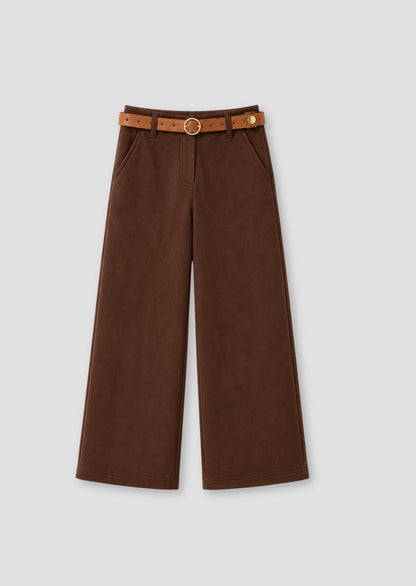 Kaia Suedette Wide Leg Trousers