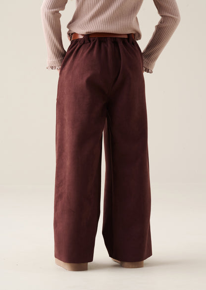 Kaia Suedette Wide Leg Trousers