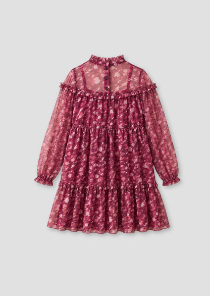 Cara Tiered Mesh Dress