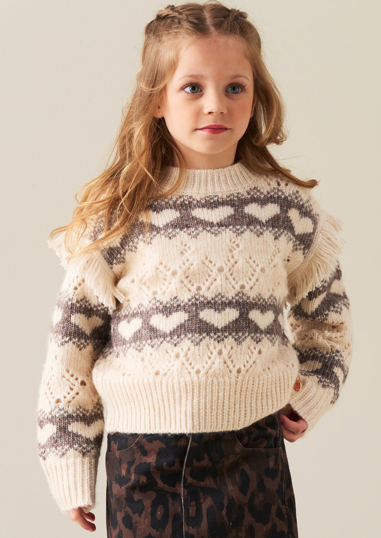Luna Chunky Heart Knit Jumper
