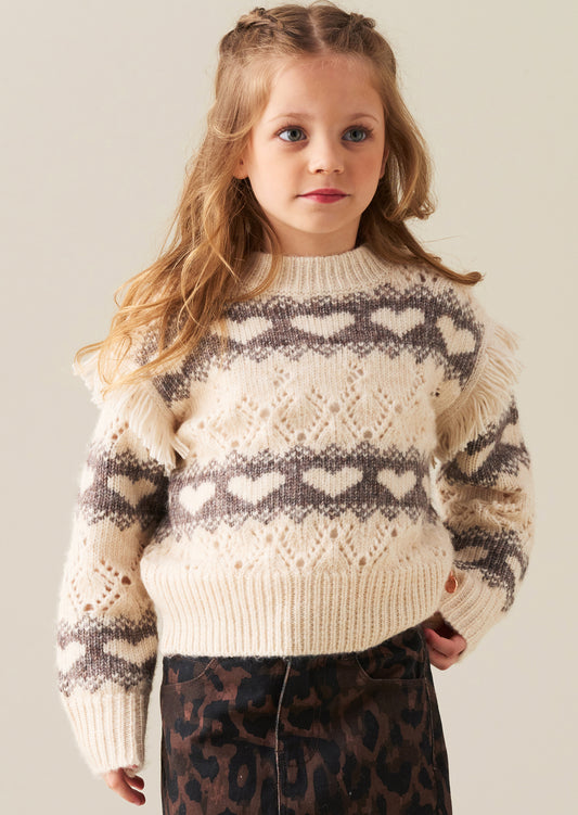Luna Chunky Heart Knit Jumper