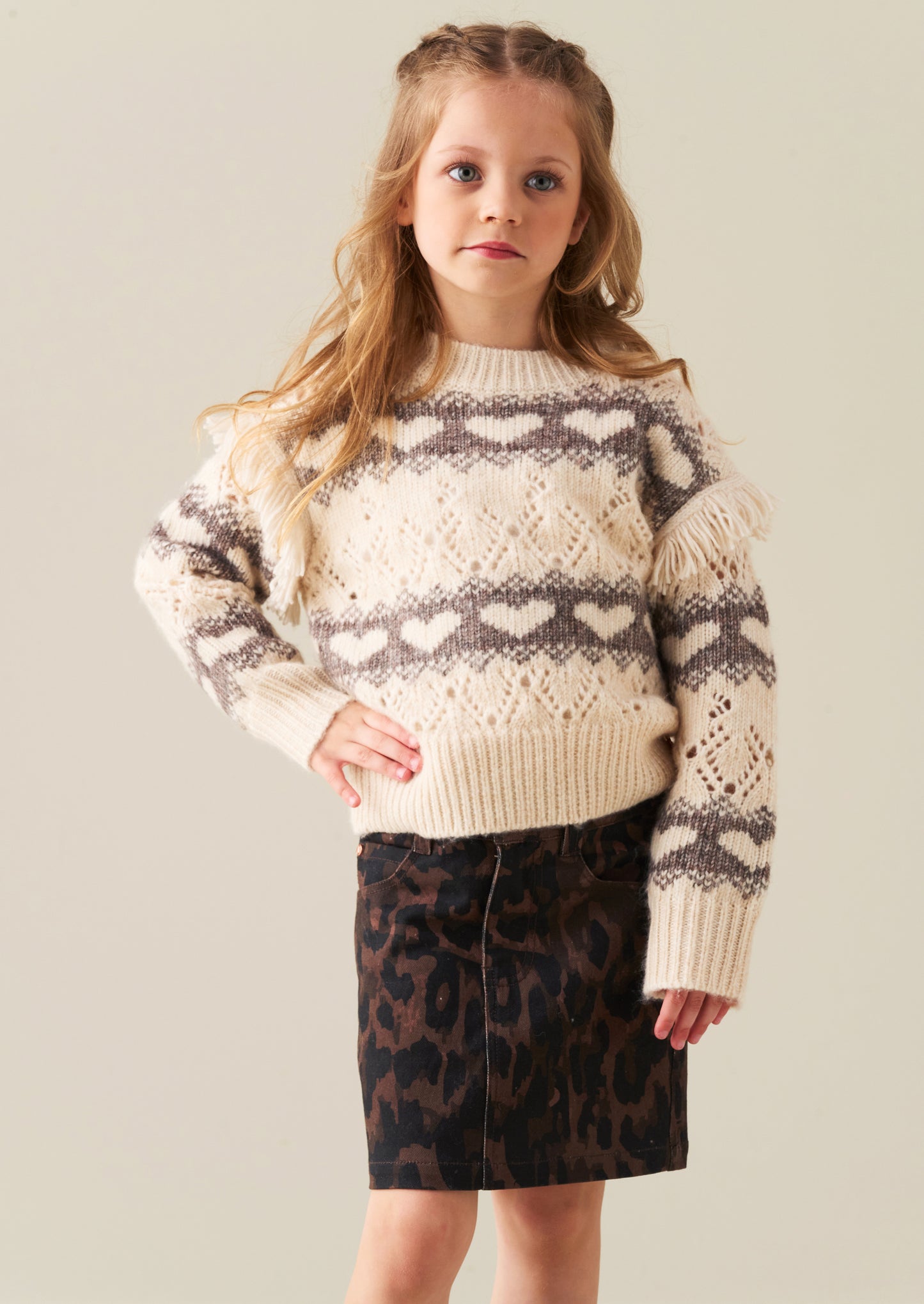 Luna Chunky Heart Knit Jumper