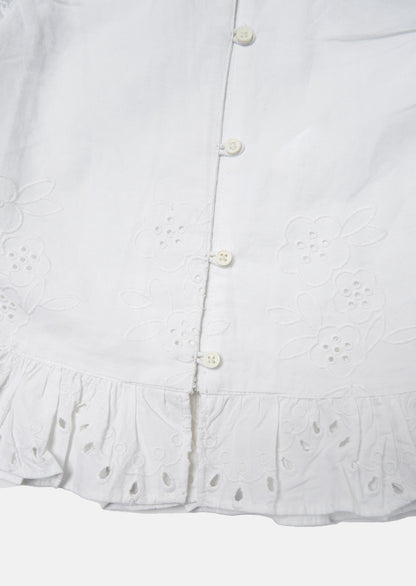 Eden White Broderie Woven Top