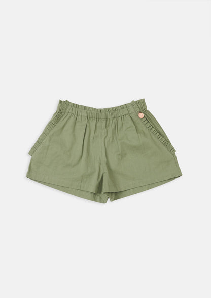 Jojo Khaki Ruffle Short