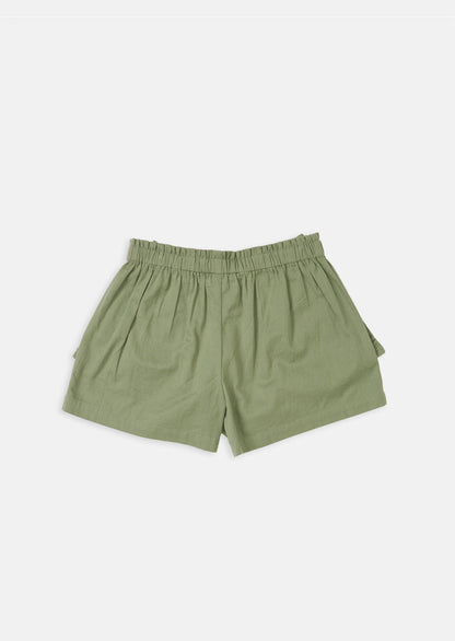 Jojo Khaki Ruffle Short