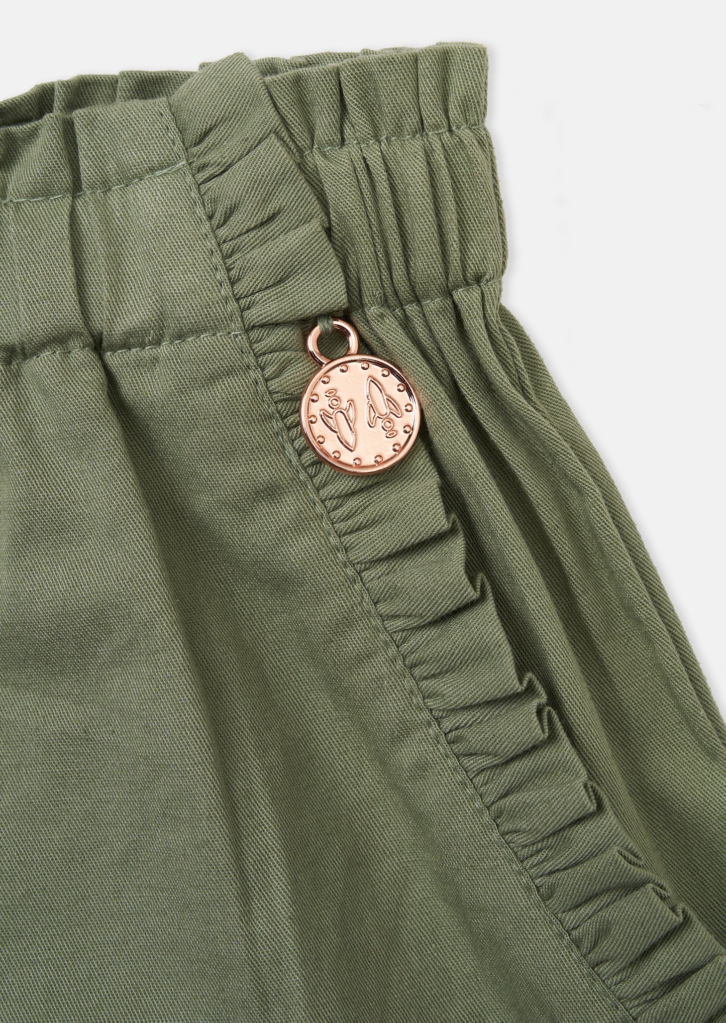 Jojo Khaki Ruffle Short
