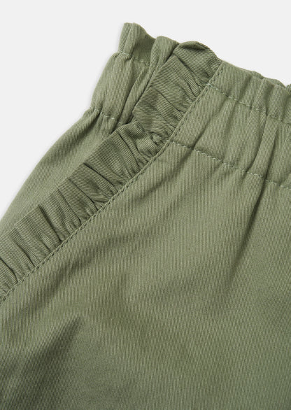 Jojo Khaki Ruffle Short