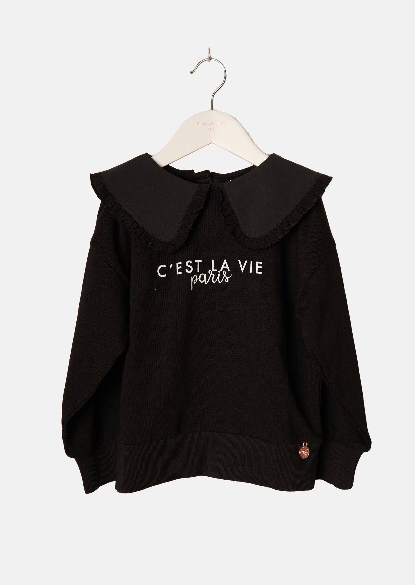 Paris Woven Collar Sweatshirt