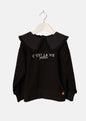 Paris Woven Collar Sweatshirt