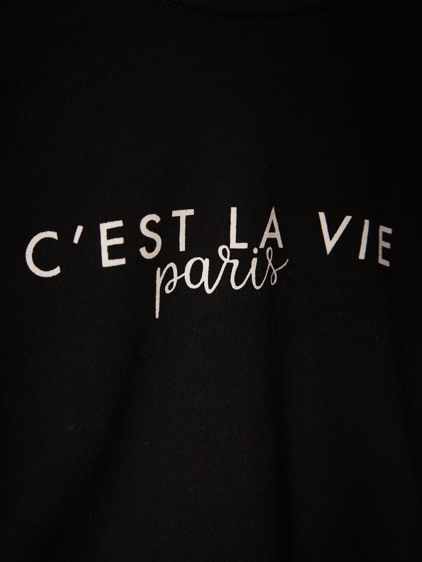 Paris Woven Collar Sweatshirt