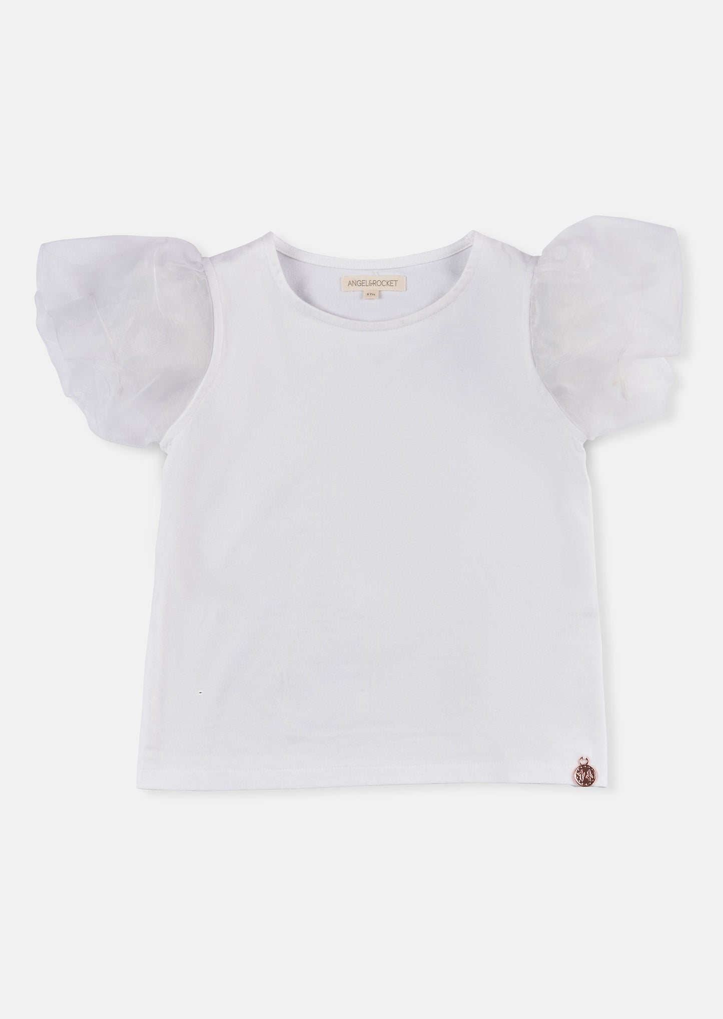 Delilah Mesh Puffball Sleeve Tee