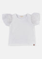 Delilah Mesh Puffball Sleeve Tee